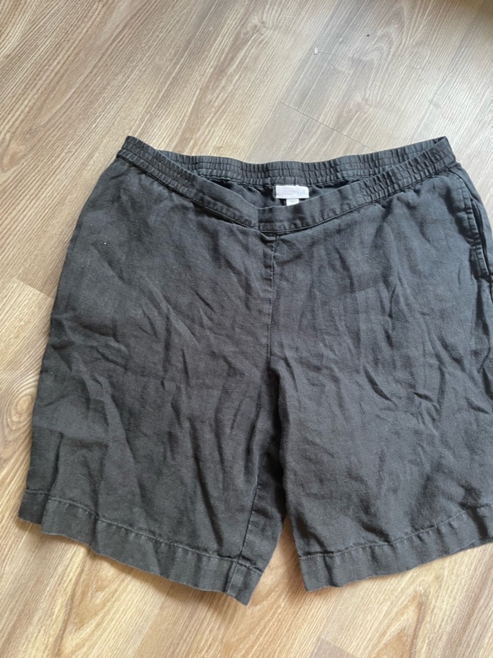 J. Jill Pure Jill Linen Shorts • Classic Black Pull-On Boho Capsule Chic Size L - Picture 5 of 12